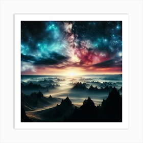 Space Landscape - Space Stock Videos & Royalty-Free Footage 2 Art Print