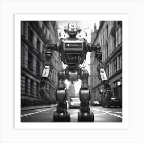 Robot In The City 112 Art Print