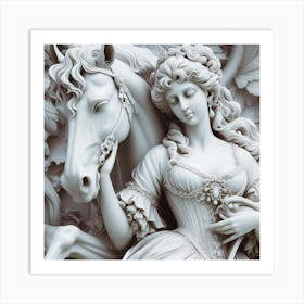 Angel And Horse Art Print