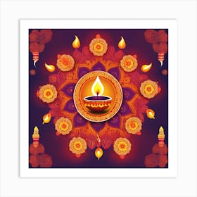 Diwali Greeting Card Art Print