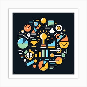 Business Icons Art Print