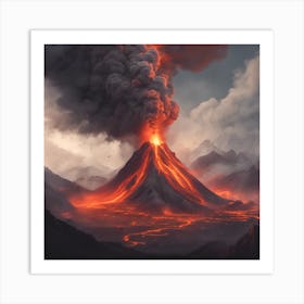 Volcano Stock Videos & Royalty-Free Footage Art Print