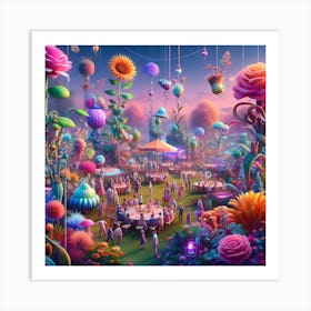 Alice'S Garden Art Print