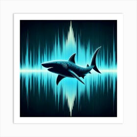 Shark Sound Wave Art Print