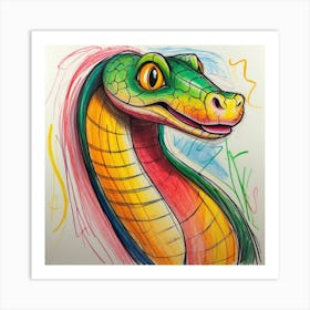 Snake Head 4 Art Print