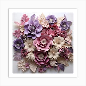 Paper Flower Wall Art 9 Art Print