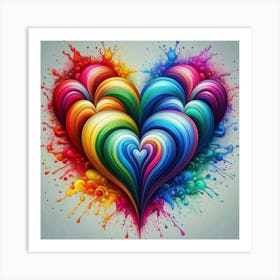 Colorful Heart Art Print