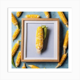 Photo Of Corn On The Cob Art Print