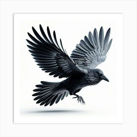 Flying Crow Art Print