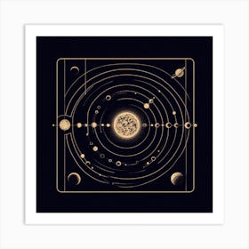 Planets And Stars Art Print