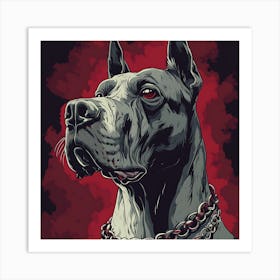 Vintage 80s Nightmarish Dog 12 Art Print