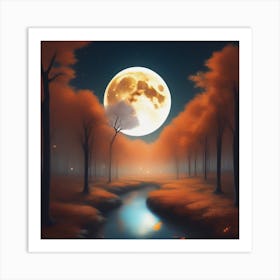 Harvest Moon Dreamscape 22 Art Print