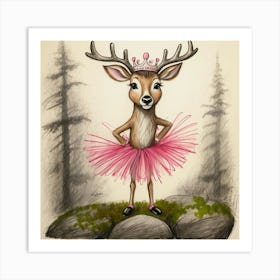 Princess Deer Art Print