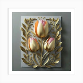 Three Tulips 2 Art Print