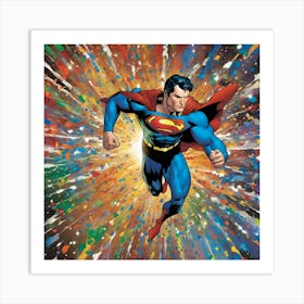 Superman Flying 9 Art Print