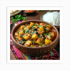 Indian Curry In A Bowl 1 Art Print