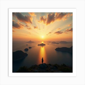 Sunset - Sunset Stock Videos & Royalty-Free Footage Art Print