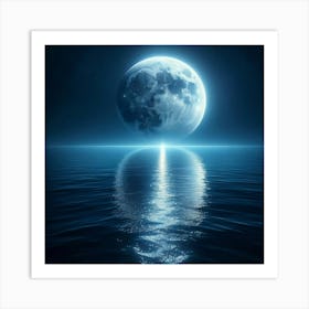 Full Moon Over Water Art Print