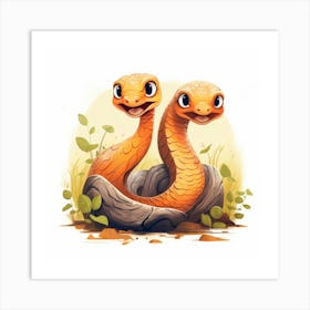 Snakes Cartoon Affiche