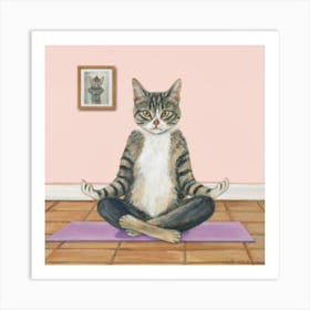 Yoga Cats Zen Master Print Art And Wall Art Art Print