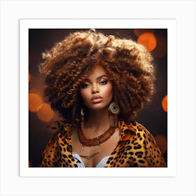Afro Hair 6 Art Print
