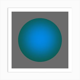 Gaussian Blur Blue Square Art Print