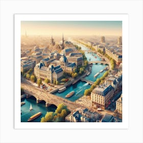 Paris Cityscape Art Print