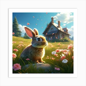 Rabbit In The Meadow 1 Art Print