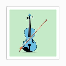 Violin And Bow Viola Violin Cello Instrument Art Print