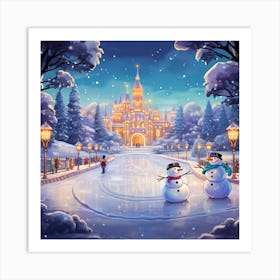 Disney Winter Wonderland Art Print