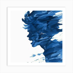 Girl With Blue Hair Art Print