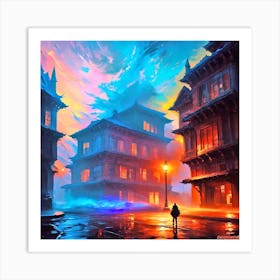 City At Night 8 Art Print