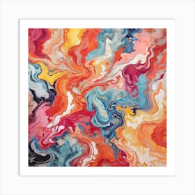 Colorful Marble 3 Art Print