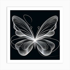 Butterfly Light Trace I Art Print