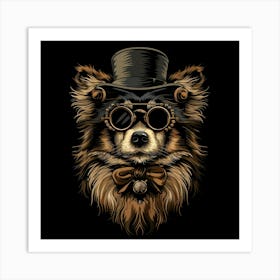 Steampunk Dog 36 Art Print