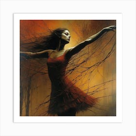 Dancer In The Forest Art Print