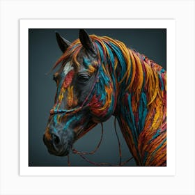 Horse Painted With Paint Art Print