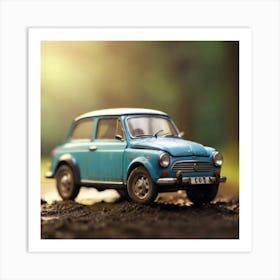 Small Blue Toy Car Art Print