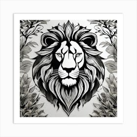 Lion Head 25 Art Print