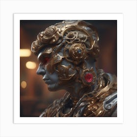 Portrait Of A Cyborg  Art Print