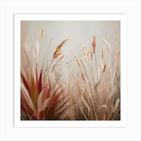 Abstract Of Grasses Art Print