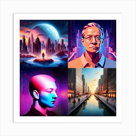 Futuristic Cityscape 3 Art Print