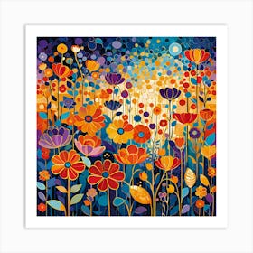 Summer Flower Field Art Print