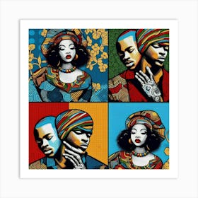 Afro-American Couple Art Print