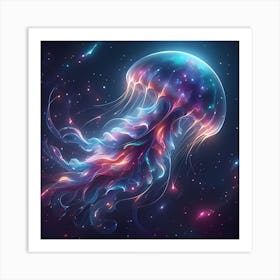 Galaxy Jellyfish Art Print