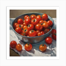 Tomatoes In A Bowl Art Print