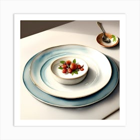 Plate With Berries Art Art Print