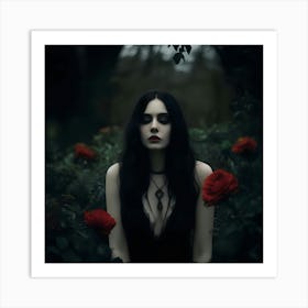 Dark Roses 1 Art Print