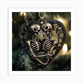 Merry Christmas! Christmas skeleton 34 Art Print