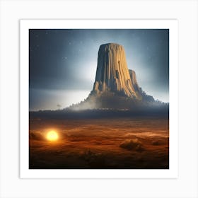 Desert Landscape - Desert Stock Videos & Royalty-Free Footage Art Print